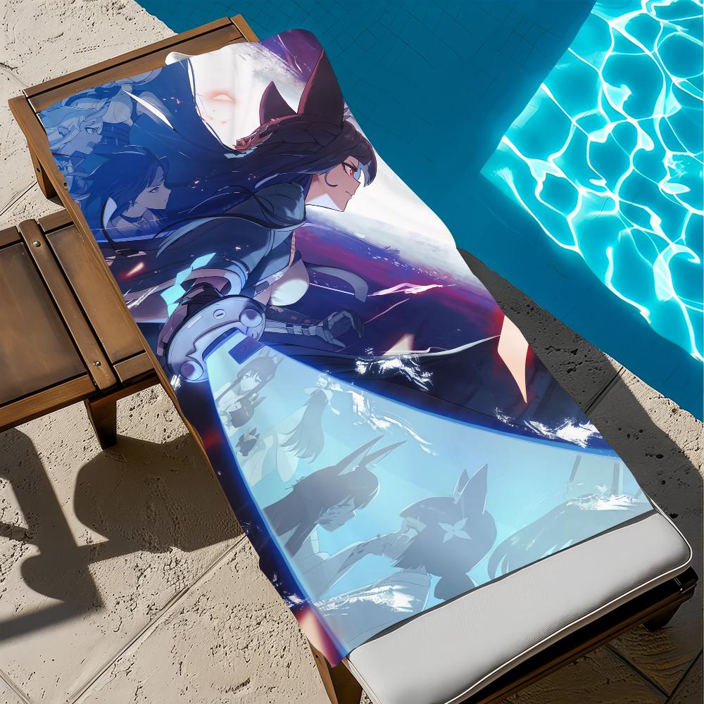 

Zenless Zone Zero Hoshimi Miyabi Towel Beach Quick Dry Soft Pool Towels Gift for Travel Gym Shower Camping sports W30*H60(CM)