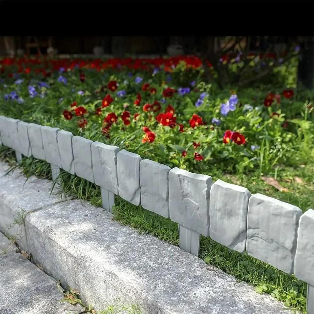 10Pcs Anti-corrosion Corrugated Fence Weatherproof Flower Bed Edging Fence Landscape Yard