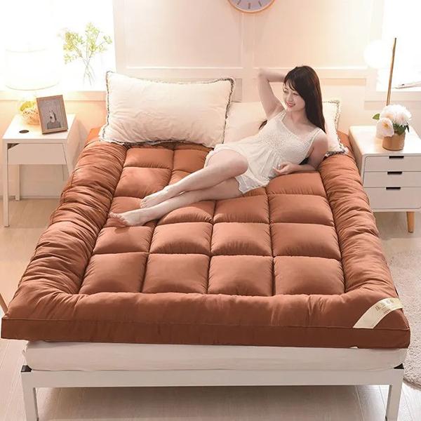WTEMPO Solid Color Soft Thickened Cotton Mattress Cushion Home Tatami Double-sided Bed Mattress Quilts Warm Winter Single Student Dormitory Mattress