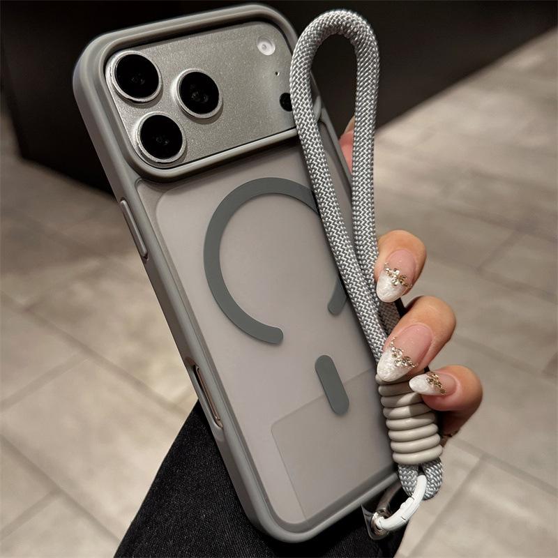 

Magnetic Frosted iPhone 17 Pro Case with Lanyard - Compatible with iPhone 12/11 iPhone 11 Pro