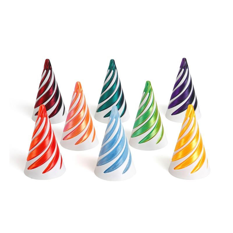 3D Printed Decoration Mini Vortex Printed Spiral Conae Fidget Toy Impossible Pyramid Passthrough Sculpture Thread Illusion Gift