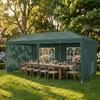 6X3 M Party Tent Gazebo Marquee Outdoor Patio Canopy Shelter With Windows And Side Panels Green