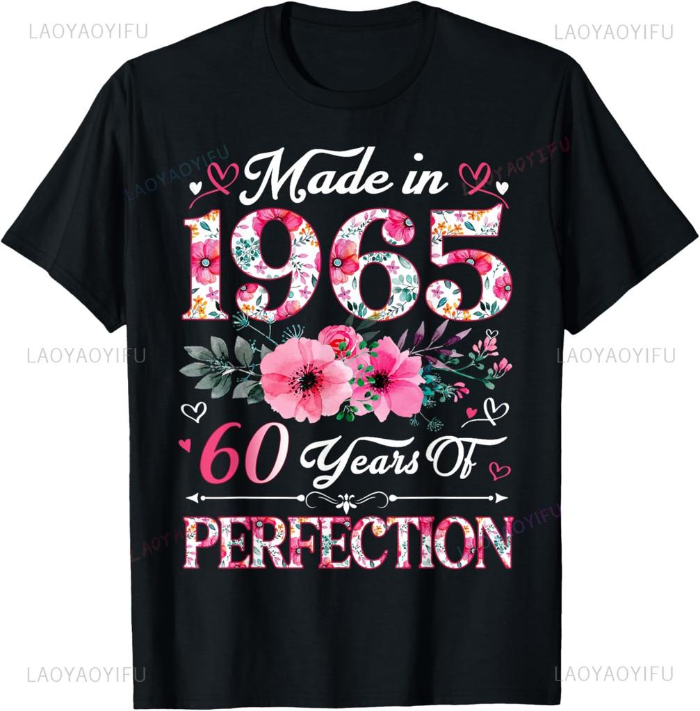 60 Year Old Gifts Unisex Vintage Classic Car 1965 60th Birthday TShirt Short Sleeve Unisex Summer Streetwear Tops Camiseta