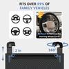 Carbon Fiber Design Auto Steering Wheel Tray Multipurpose Adjustable Car Table with Drawer and Anti-Slip Protective Adhesive