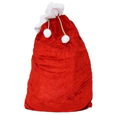Large Santa Claus Gift Bag With Drawstring Velvet Xmas Present Sack For Toys Holiday Decor 1PC 