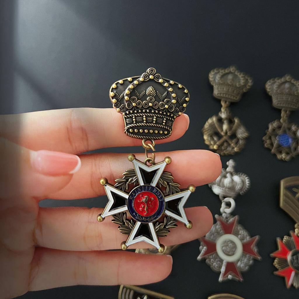 Vintage Medal Odznaka Entuzjasty Militariów Wartość Historyczna Kolekcjonerska Emblemat Odznaka Metalowa Przypinka na Ubrania Dekoracja