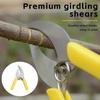Comfortable Grip Garden Ring Shear Serrated Edge Tree Branches Ring Barking Cutter  Potted