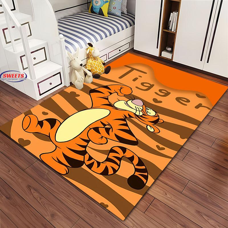 1 Pezzo Tappeto Area Winnie the Pooh Tigger, Tappeti Soggiorno e Camera da Letto, Tappetino Divano Camera Bambini, Tappeto Antiscivolo Pavimento Zerbino, Regalo per Bambini
