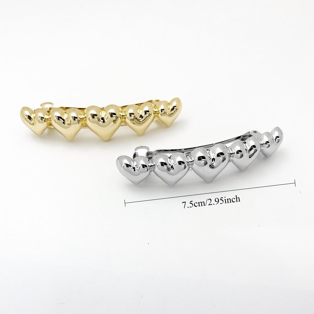 

2pc New European and American High-grade Gold Silver Alloy Hairpin Hair Clips for Girls Women Korean Hair Accessories