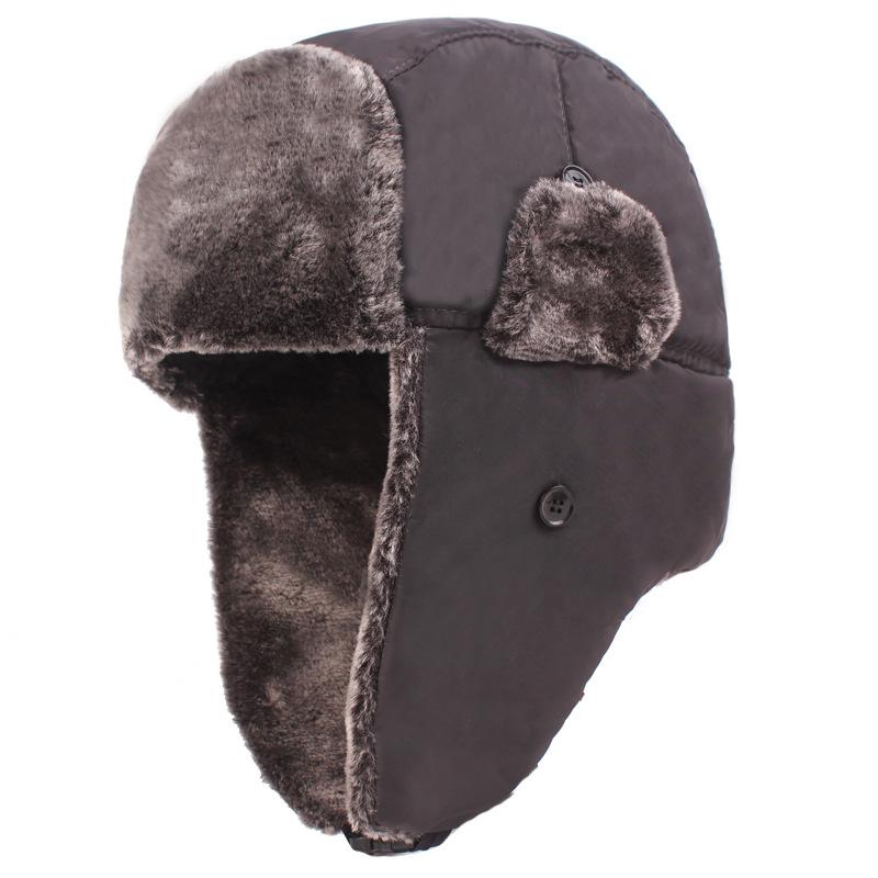 Schneemütze, Herren, Wintermütze, Verdickte Fleece-Ohrenklappe, Winddichte Radmütze, Herrenmütze