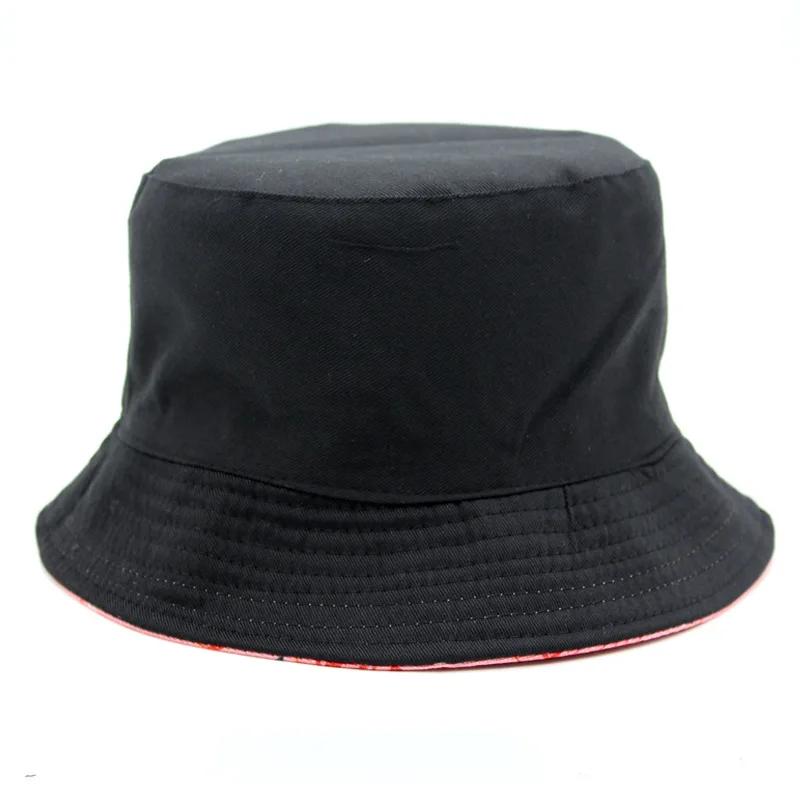 New Unisex Double-Sided Bucket Hat Women Flamingo Print Flat Brim Fisherman Cap Fashion Outdoor Hip Hop Sunshade Panama Sun Hats