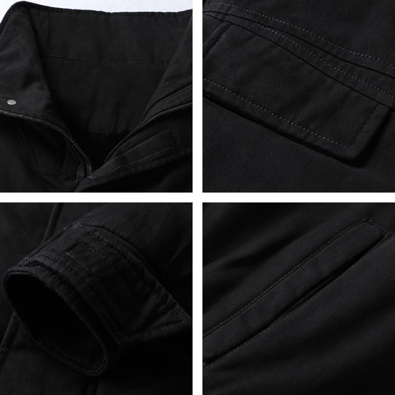 Unisex Winter Cotton Puffer Jacket Oversized Warm Stand Collar Workwear Style Casual Outerwear