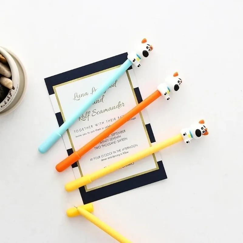Cute Gentleman Dog Gel Pen Ink Pen Promotional Gift Stationery School and Office Supplies Random Colors