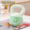 Cartoon Simulation Kettlebell Dumbbell Plush Toy Lovely Stuffed Fitness Equipment Doll Bag Pendant Kawaii Room Decor Gifts