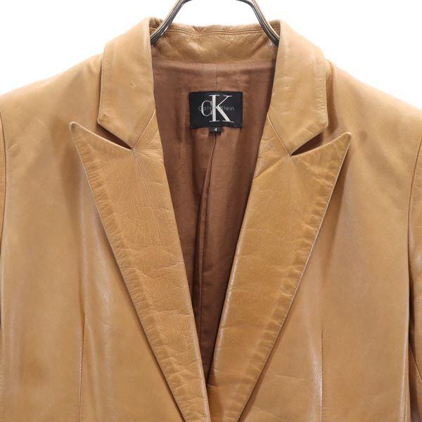 Calvin klein leather tailored jacket 4 Camel brown Women Used