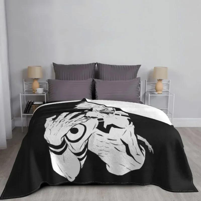 3D-Druck coole Anime Sukuna jujutsu Kaisen Decken bequem weich Flanell Herbst Manga Überwurfdecke für Sofa Reise Schlafzimmer