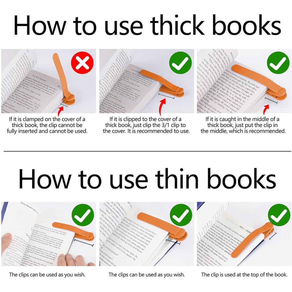 3Pcs Silicone Bookmark Automatically Follows Page Flipping Student Bookmarks Office Stationery, Suitable For Home School