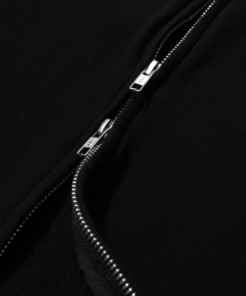 Kiryu Cut Off Hoddie Zip Up_Black