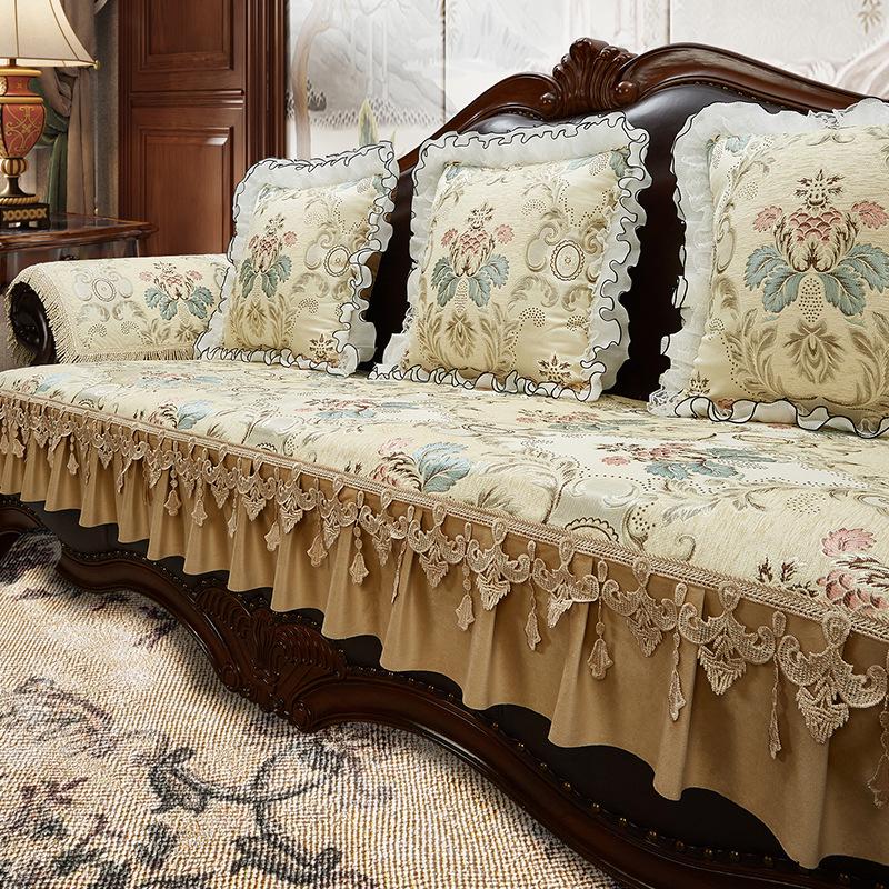 

Luxury European-Style Non-Slip Genuine Leather Sofa Cushion & Cover 70*70cm (+18cm Skirt)