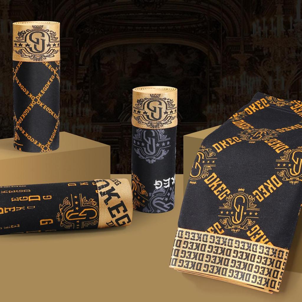 Luxurious Black & Gold Men's 3D Pouch Boxer Briefs - Antibacterial Pure Cotton