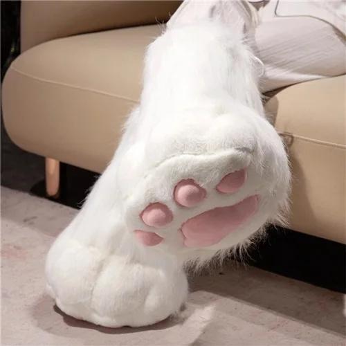 Kawaii Furry Cat Claw Gloves Fox Paws Bird Wings Faux Fur Costume Accessories Mittens For Halloween Creative Cosplay