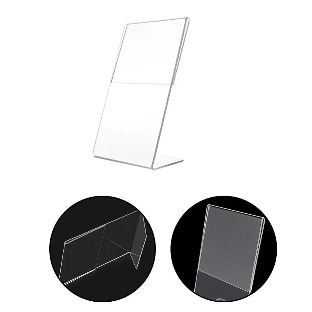 Transparent Acrylic Display Stand 10cmx15cm A6 Size Photo Frames Display Ad Frame Double Side Table Sign Holder Exhibit Display