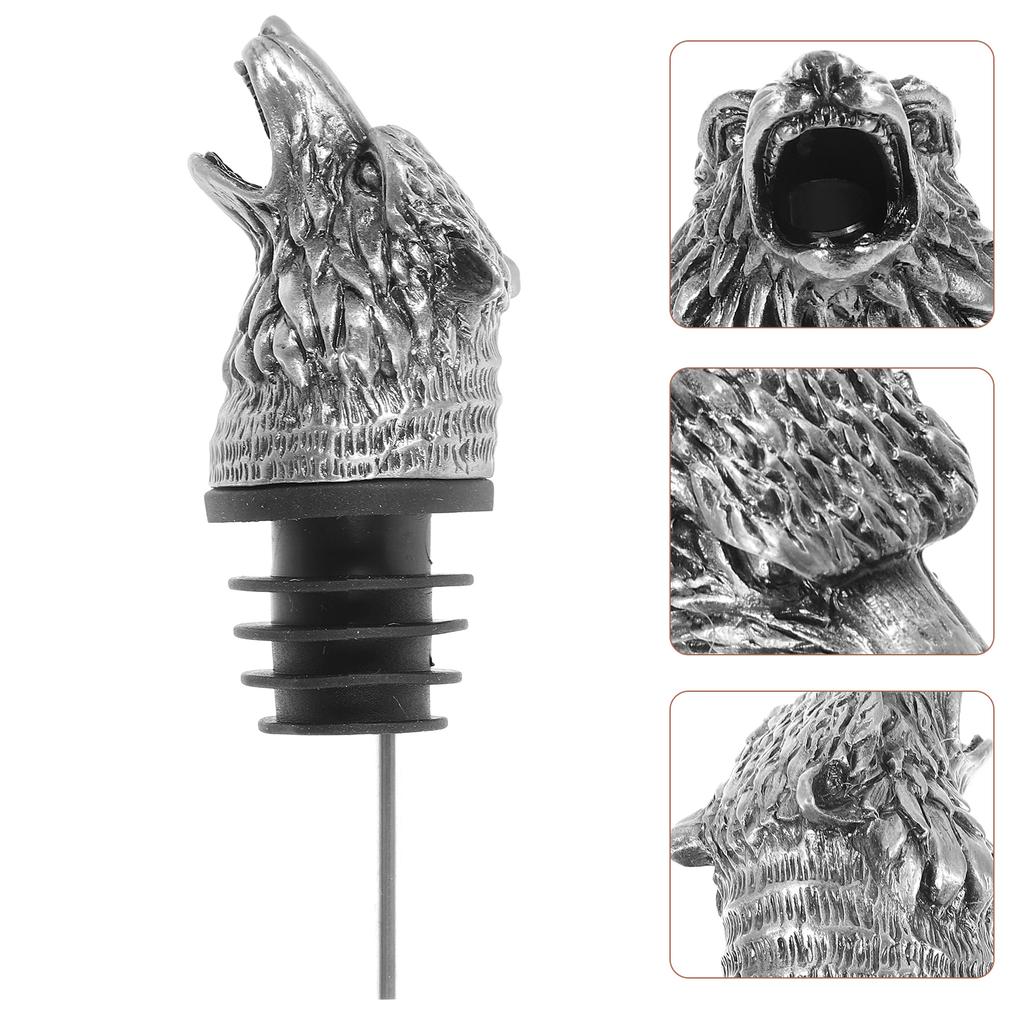 Wolf Head Pourer Danimals Alcohol Bottle Spouts Decanter Oil Alloy Pourers