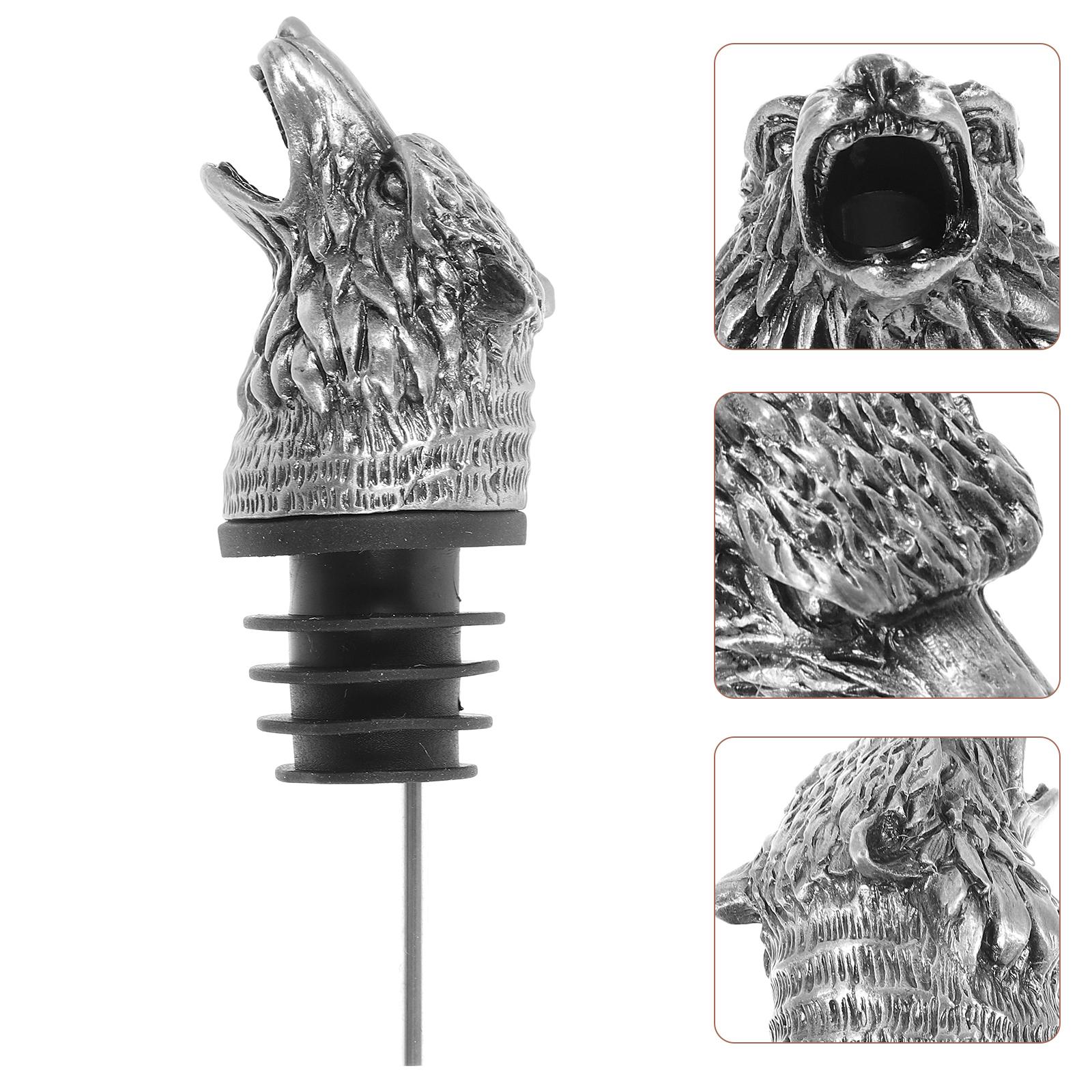 

Голова волка Выливная головка Danimals Алкогольные бутылки Носики Графин Масло Сплав Выливная головка серебряный