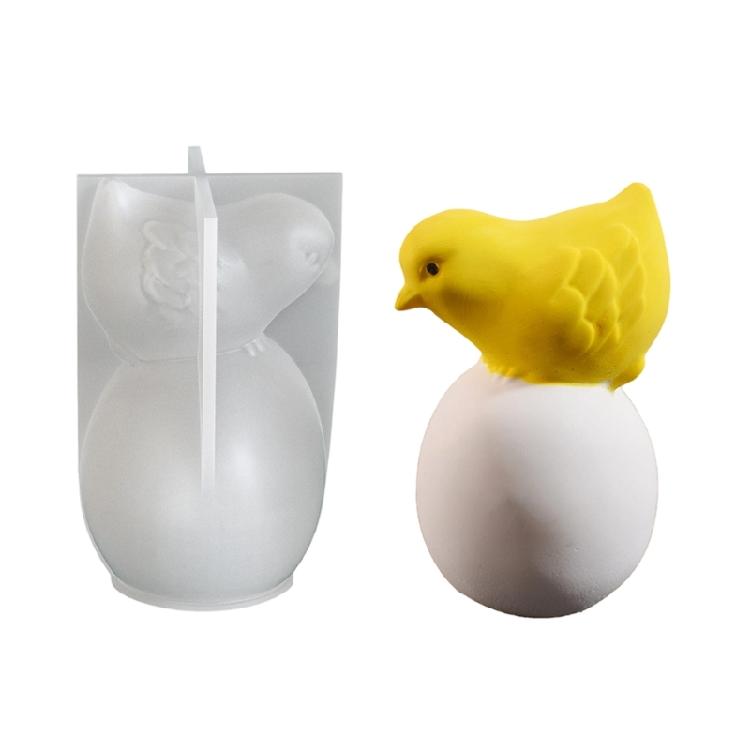 Easter Themed Silicone Candle Mold Chick on Eggs Silicone Molds for Epoxy Resin Making Candle Soap Chocolate Cake Baking