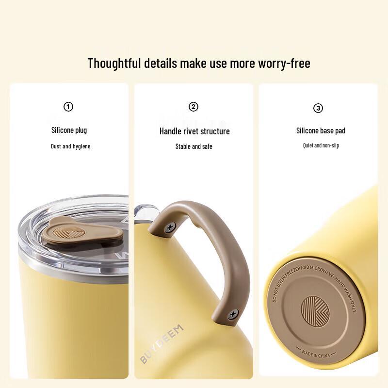 Buydeem Jumbo Stainless Steel Insulated Straw Tumbler