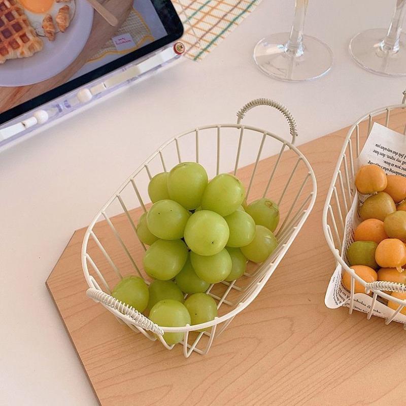 Multifunctionele IJzeren Opbergmand INS Stijl Grote Capaciteit Bureau-Organizer Box Snack Cosmetica Organizer met Handvat