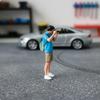 1:64 Scale Photographer Figure Realistic Poses Model Car Scene Highly Detailed Miniature