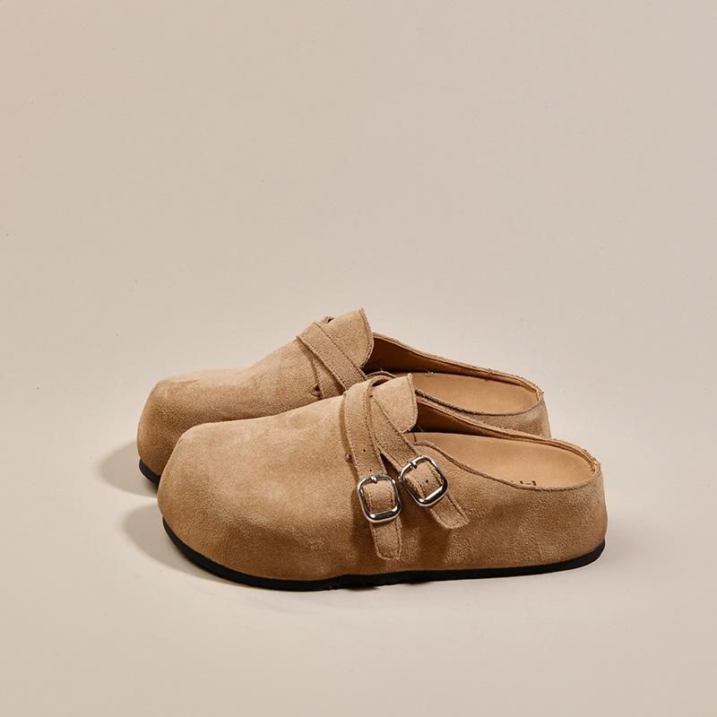 Fashion and Lightweight Retro Bag Head Platform Slippers Women's Summer Wear 2025 New Boken Versatile Half-toboken Slippers