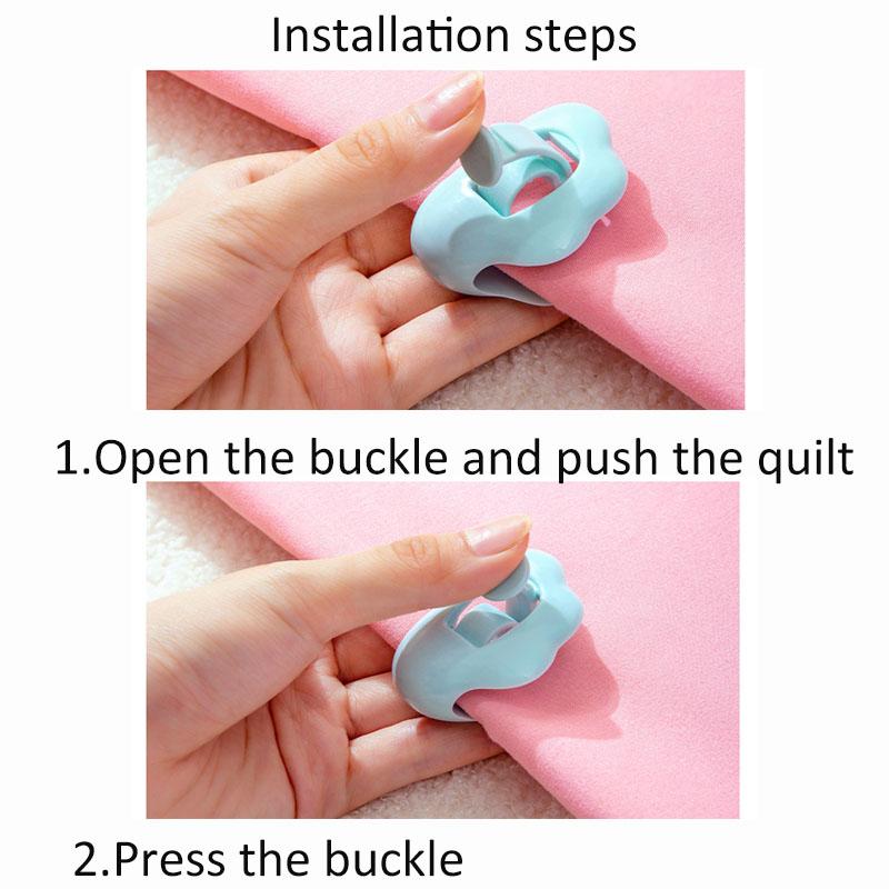 6PCS Cloud Shape Blanket Sheet Clips Grippers Fasteners No Needle Safety Household Bed Sheet Fixator