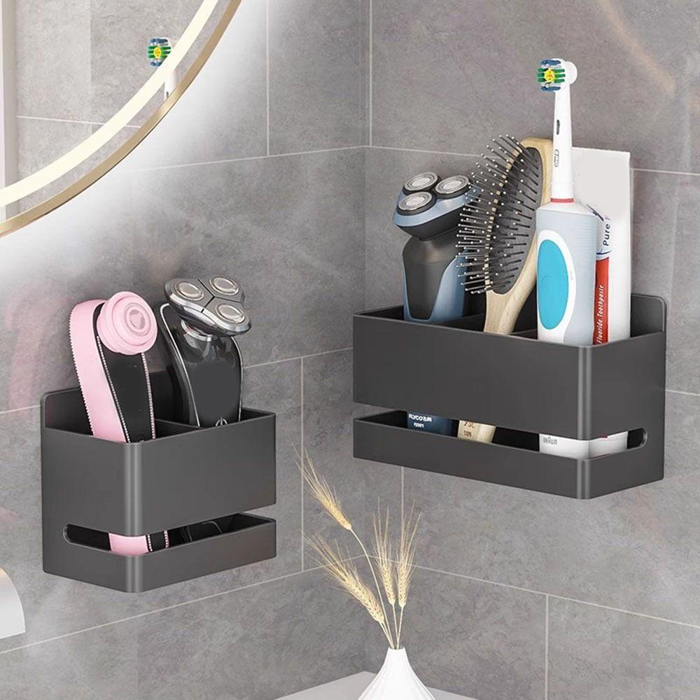 Wall Mounted Toothbrush Holder Punch Free Razor Storage Rack Practical Toothpaste Holder  Kitchen