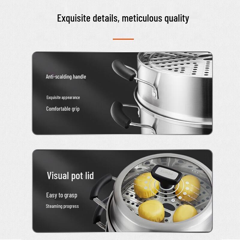 Supor 3-Layer 304 Stainless Steel Steamer Pot