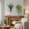2PCS Iron Wall Hanging Vase Decorative Dried Flower Holder Modern Wall Mount Flower Vase  Bedroom
