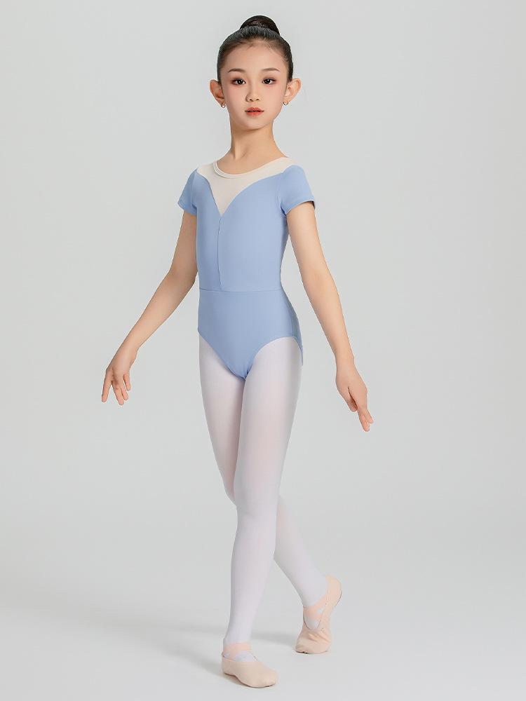 Kurzärmeliges Ballett- und Gymnastik-Tanzkleid für Kleinkind-Mädchen mit Trägerdesign