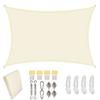 2/3/4/5/6M Waterproof Sun Shade Sail with Hardware Kits Rectangle UV Block Canopy Awning Outdoor Patio Garden Sun Shelter Tents