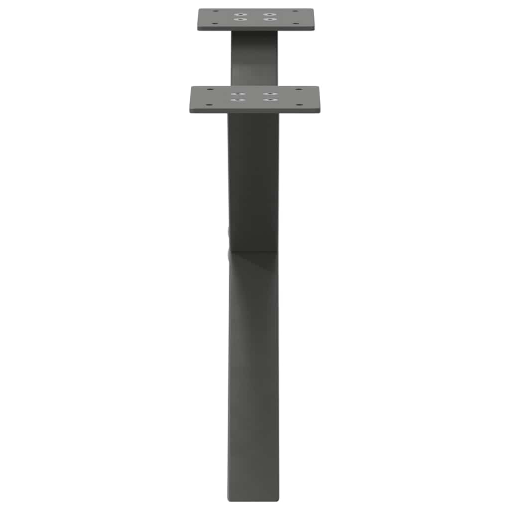 vidaXL Couchtischbeine X-Form 2 Stk. Anthrazit 60x(30-31) cm Stahl
