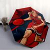 1pc SLAM DUNK Automatic Open/Close Umbrella   Compact Travel Umbrella, 8 Rib Heavy Duty, Perfect for Women & Men    a0923174
