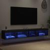2 Piece TV Cabinet Set Black Oak Effect 100 x 30 x 30 cm