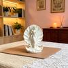 Feine Textur Muschel Handwerk 3D Gedruckte Meerjungfrau Schreibtischornament, Meeresstil Stehende Ornament Skulptur, Minimalistische Figur für Zuhause Büro Tischplatte