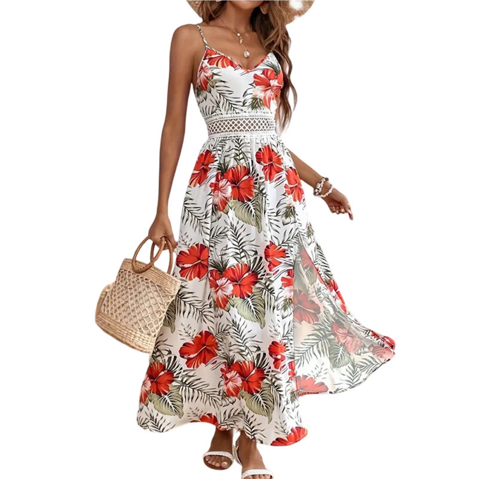 

Женское платье с цветочным узором, кружевным вырезом, пэчворк, платье с разрезом на плече XL красный