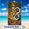 Decorative Artwork Theme Beach Towel Personalized Custom Name & Text Soft Quick Dry Beach Towel for Swimming Travel