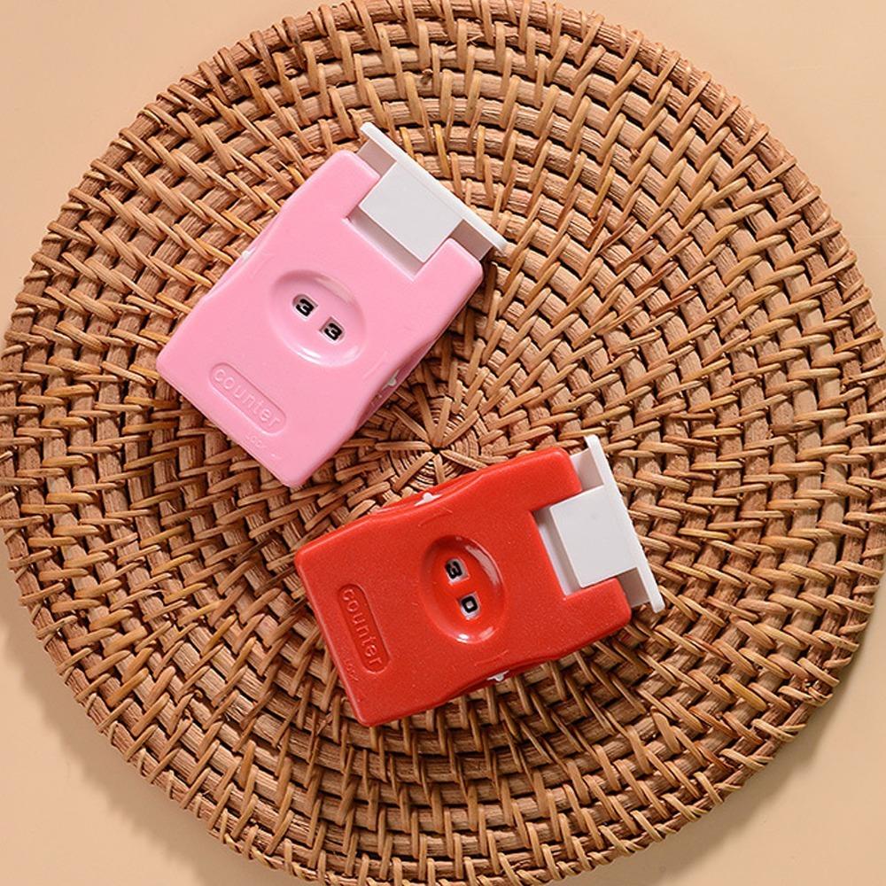 2Pcs Lightweight Design Crochet Row Counter Plastic Manual Counting Tool  For DIY Craft