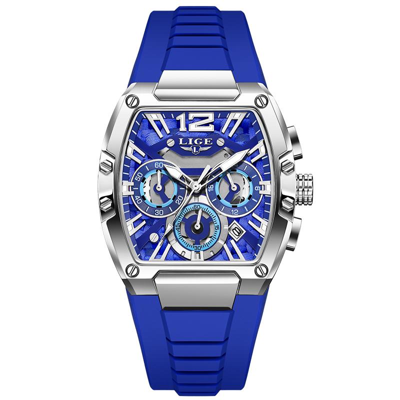 LIGE Watches for Men Fashion Military Watch Men Sport Waterproof Men's Quartz Wristwatch Luxury Luminous Chronograph reloj+BOX