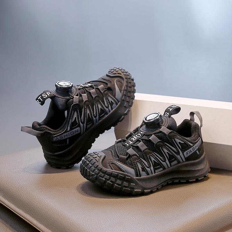 2025 Spring and Autumn New Boys Mesh Shoes Children Breathable Dad Shoes Little White Shoes Girls Non-slip Tire Shoes