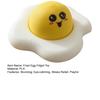 Fried Eggs Press Button Keychain, 3D Printed Fidget Clicker Toy for Stress Relief, Novelty Imitation Food Bag Charm for Handbag Purse
