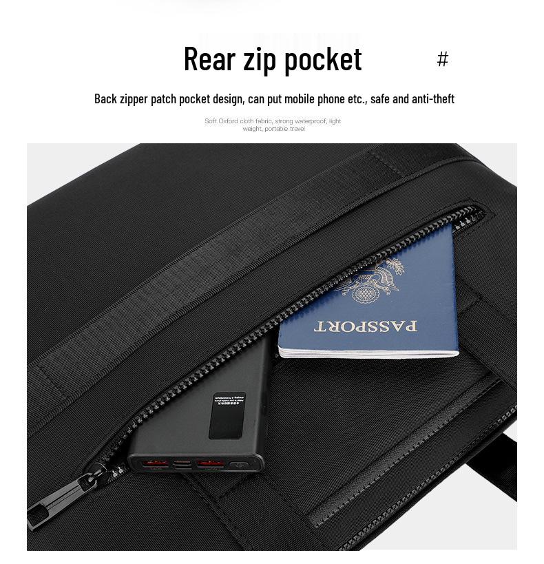 Men's Casual Oxford Multi-Layer Travel Briefcase - Large Capacity Laptop & Business Handbag